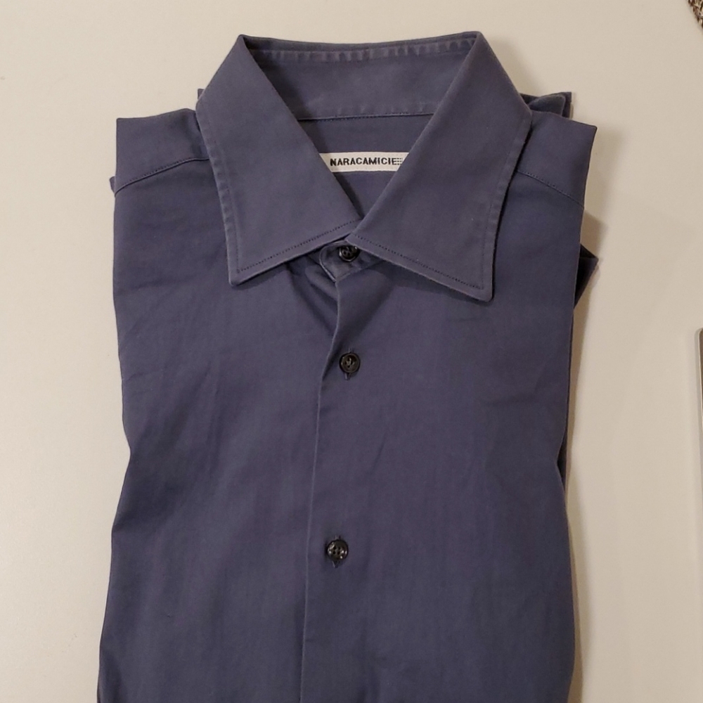Naracamicie gray-blue button-down shirt